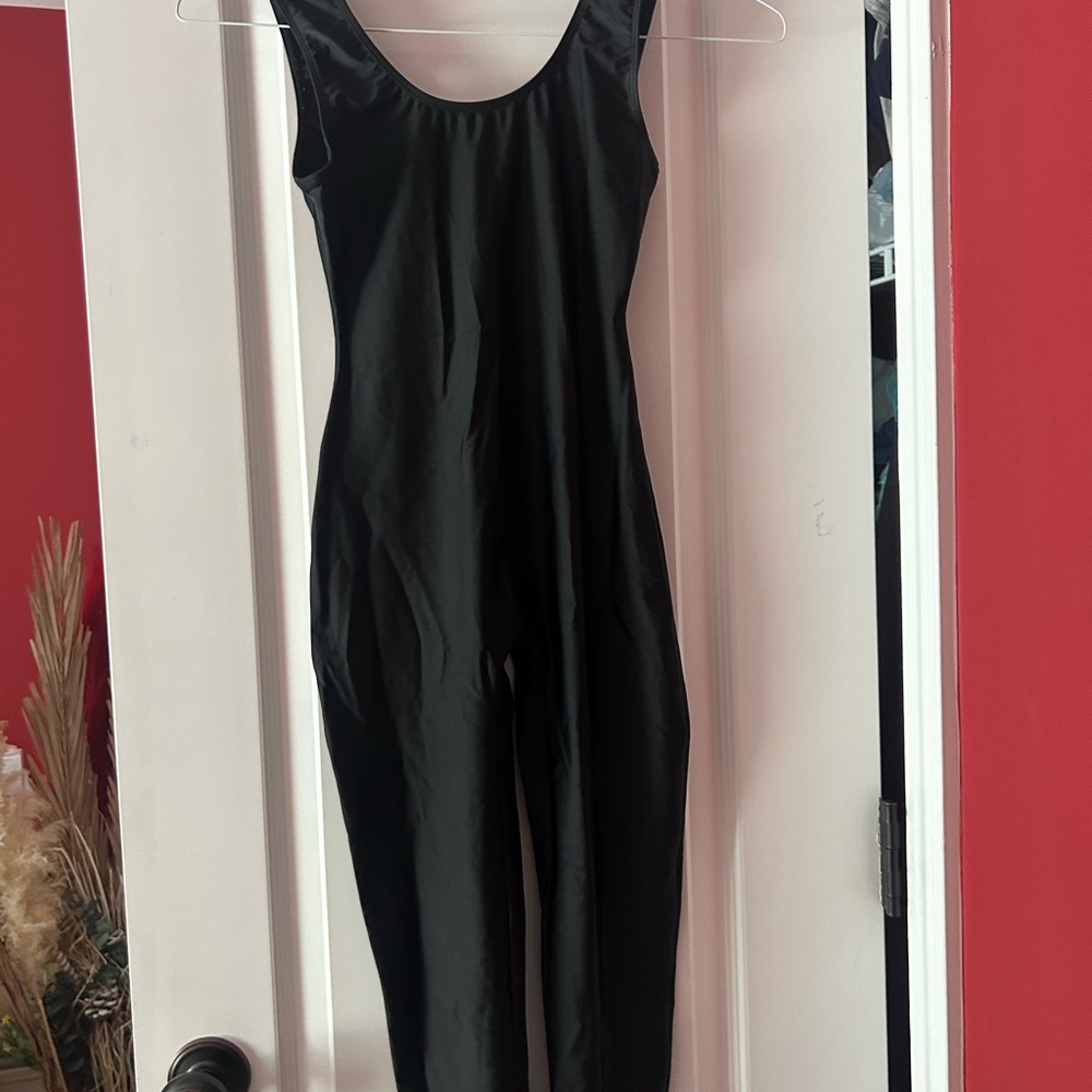 Women's Black Full Length Bodysuit